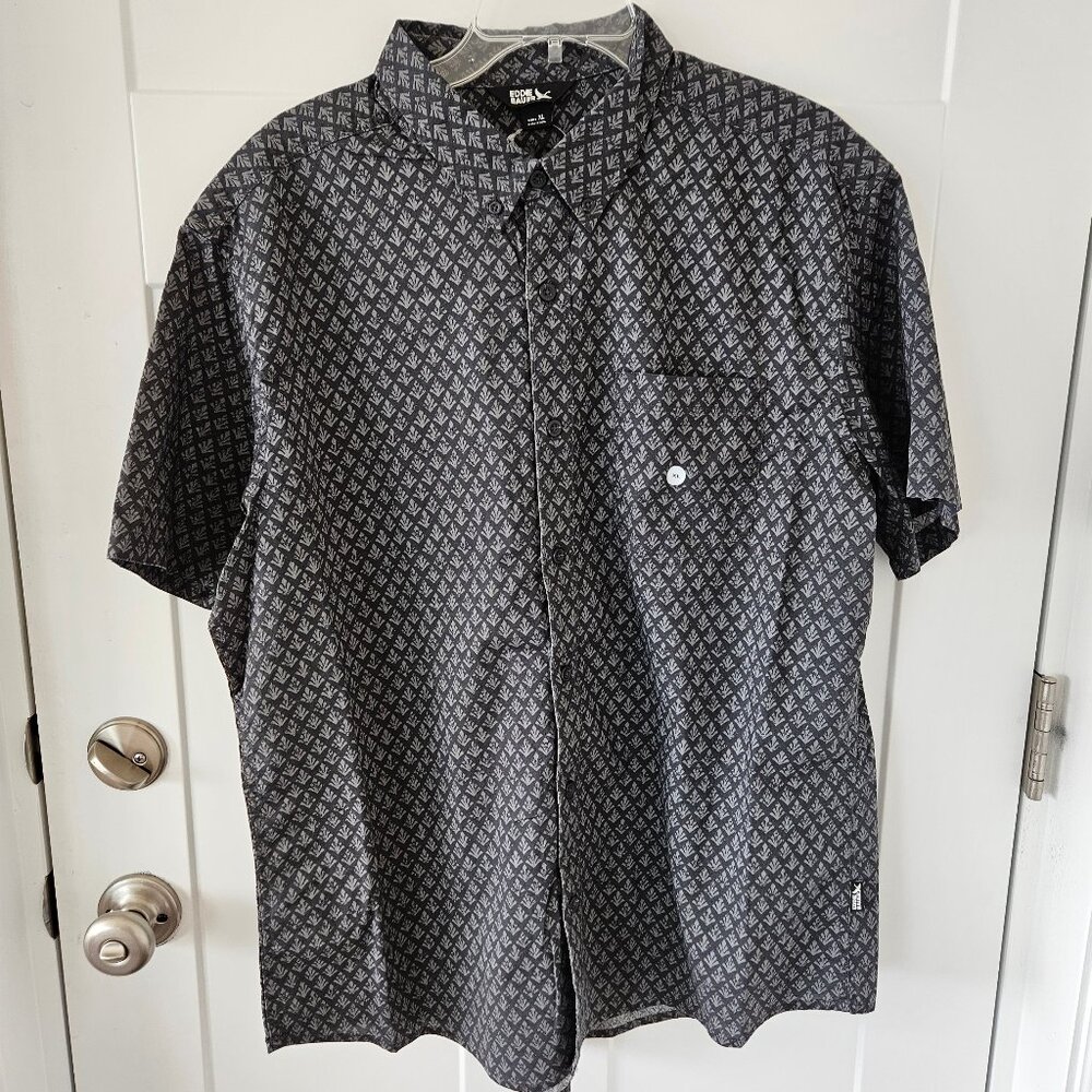 Men's Eddie Bauer 100% Cotton Short Sleeve Button Down Shirt w/Pocket Sz. XL NWT